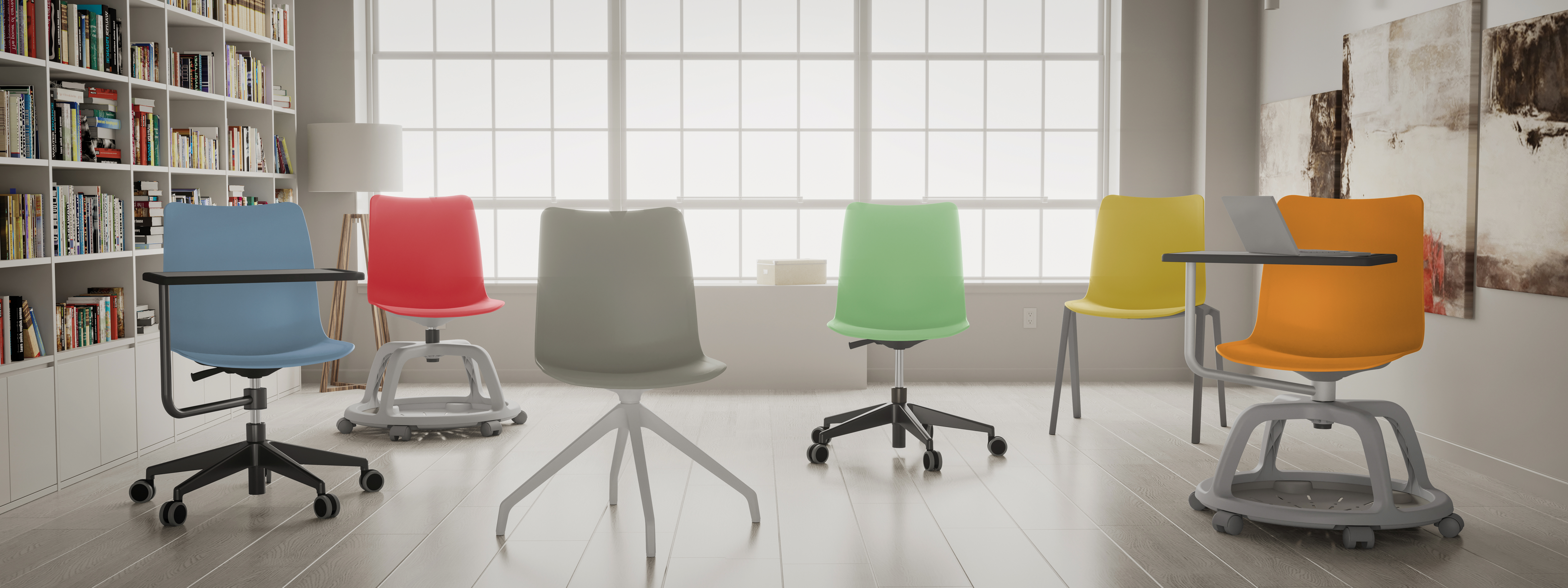 Chaise college avec écritoire tablette pivotante additional image